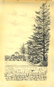 HUA-222071-Gezicht op het huis Het Speijk Zandweg 5 te Darthuizen gemeente Leersum NB Blad uit het Schetsboek No 5 van Th Scharten 1892 1893 Het schetsboek bevat