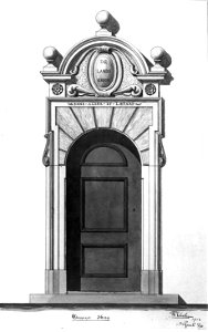 HUA-30644-Afbeelding van de poort van het huis De Landskroon aan de Oudegracht Weerdzijde 114NB Dit huis heeft sinds 1917 het adres Oudegracht 73