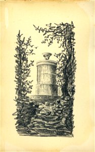 HUA-222095-Gezicht op het Möller Denkmal te Hohenlimburg bij Hagen Duitsland NB Blad uit het Schetsboek No 5 van Th Scharten 1892 1893 Het schetsboek bevat 40 te