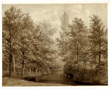 HUA-206386-Gezicht op de vijver in het park van het slot Zeist