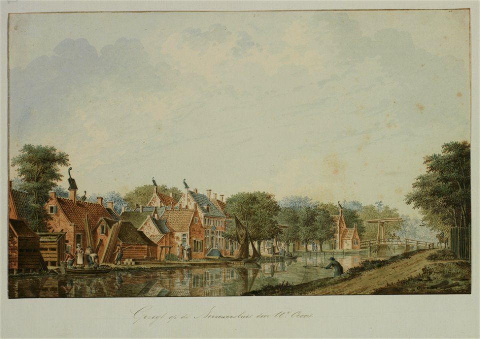HUA-206230-Gezicht vanaf het Zandpad over de Vecht te Nieuwersluis uit het zuidwesten