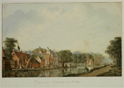 HUA-206230-Gezicht vanaf het Zandpad over de Vecht te Nieuwersluis uit het zuidwesten