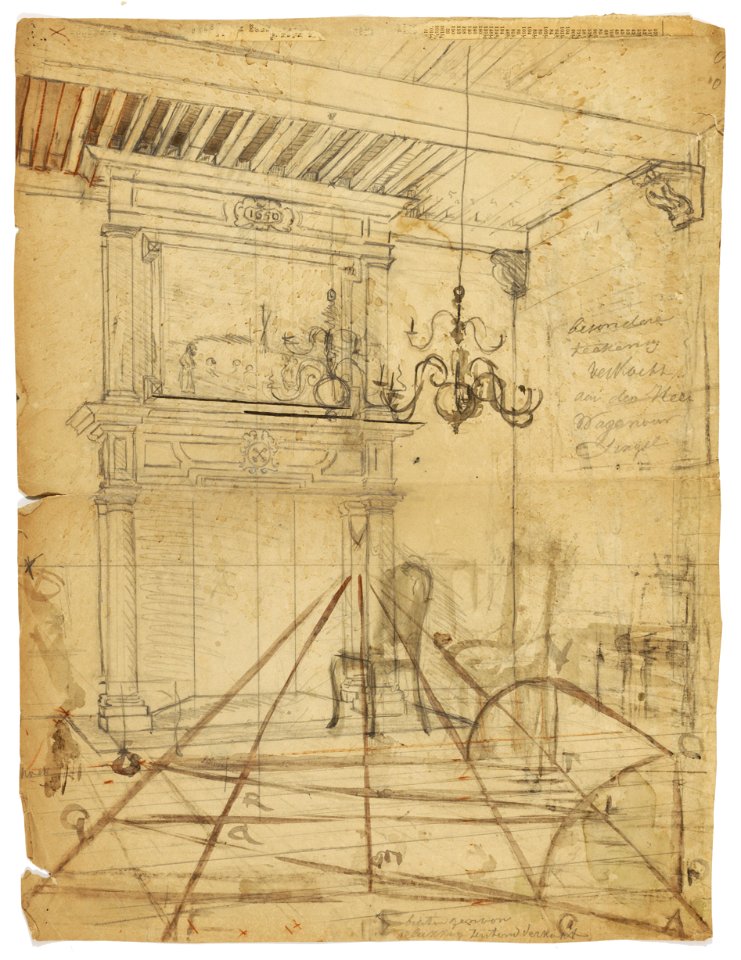 HUA-28369-Interieur van de consistoriekamer in de voormalige kapittelzaal van de Pieterskerk Pieterskerkhof te Utrecht