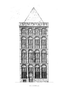 HUA-31311-Afbeelding van de voorgevel van het huis Keyserrijk aan de Stadhuisbrug te UtrechtNB Het huis Keyserrijk heeft vanaf 1917 het adres Oudegracht 160