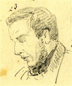 HUA-32170-Portret van Johannes Pieter van Wisselingh geboren Amersfoort 22 mei 1812 beeldend kunstenaar te Utrecht overleden Utrecht 18 juni 1899 Borstbeeld lin
