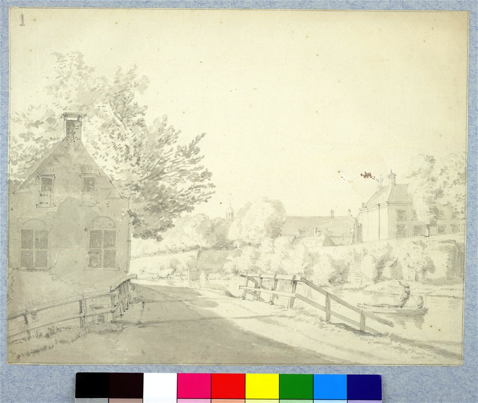 HUA-30857-Gezicht vanaf de singel met de brug over de uitmonding van de Minstroom in de stadsbuitengracht op de stadswal te Utrecht uit het oosten met links de 