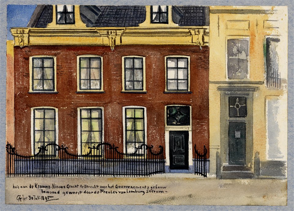 HUA-30716-Gezicht op de voorgevel van het huis Kromme Nieuwegracht 80 te Utrecht