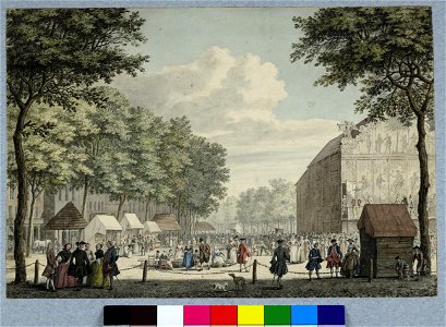 HUA-30577-Gezicht op de zuidoostzijde van het Vredenburg te Utrecht tijdens een kermis