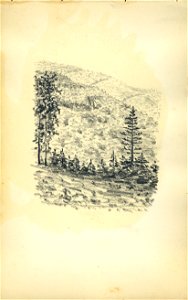 HUA-222092-Gezicht op de met bos begroeide bergen bij het Schloss Hohenlimburg bij Hagen Duitsland NB Blad uit het Schetsboek No 5 van Th Scharten 1892 1893 Het 