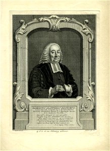 HUA-31867-Portret van GM Elsner geboren januari 1698 hervormd predikant te Utrecht en hoogleraar in de theologie aan de Utrechtse hogeschool 1739 1775 overleden