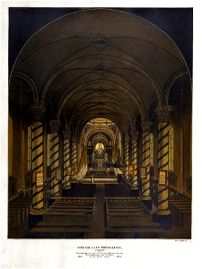 HUA-28734-Interieur van de St Dominicuskerk aan de Mariaplaats te Utrecht doorkijk door het schip naar het koor