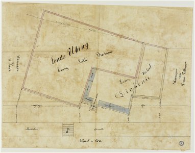 HUA-214626-Kaart van twee percelen met huizen aan de Amsterdamsestraatweg en de Betlehemsgracht te Utrecht opgemaakt in verband met het vaststellen van de rooili