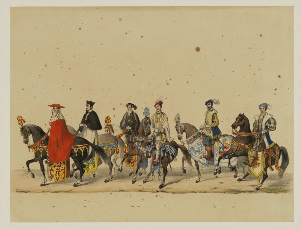 HUA-29071-Zestiende gedeelte van de maskerade van de studenten van de Utrechtse hogeschool op 17 juni 1846 voorstellende de intocht van prins Philips II in Utre