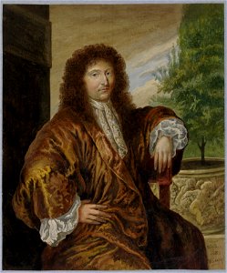 HUA-31902-Portret van P Haak de Jong geboren 1660 burgemeester van Utrecht 1699 1701 overleden 1721 Kniestuk rechts zittende