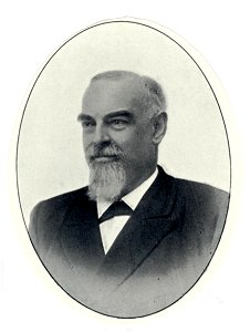 HUA-32129-Portret van HJ Hamaker geboren 1844 hoogleraar in de rechtsgeleerdheid aan de Utrechtse universiteit 1877 1911 overleden 1911 Borstbeeld van voren in 