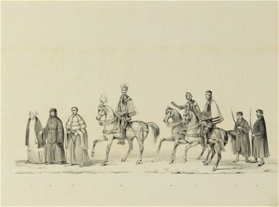 HUA-32615-Twaalfde gedeelte van de maskerade van de studenten van de Utrechtse hogeschool op 17 juni 1846 voorstellende de intocht van prins Philips II in Utrec