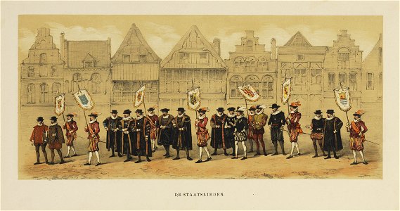 HUA-29102-Derde onderdeel van de maskerade van het Utrechtsch Studenten Corps voorstellende de grondleggers van Nederlands vrijheid