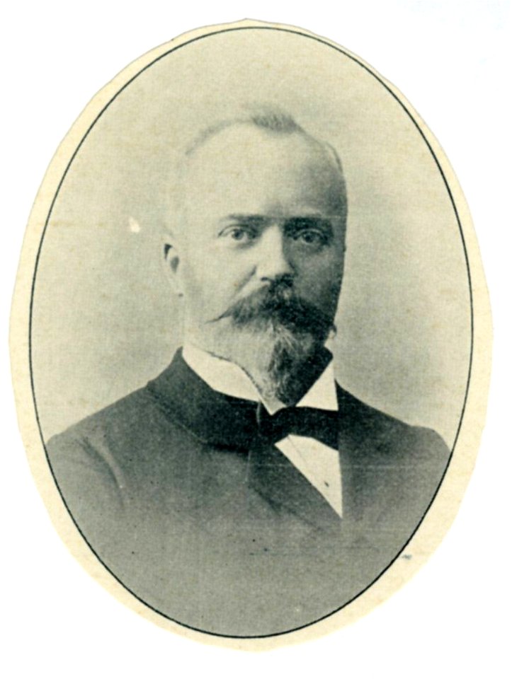 HUA-32112-Portret van profdr WH Julius geboren 1860 hoogleraar in de fysica aan de Utrechtse hogeschool 1896 1925 overleden 1925 Borstbeeld van voren in ovaal