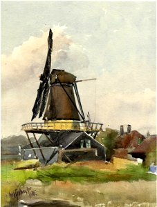 HUA-32276-Gezicht op de zaagmolen Kranenburg aan de Kromme Rijn te Utrecht