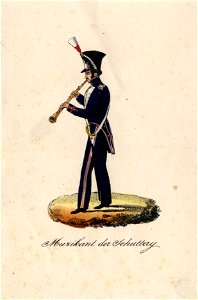 HUA-32482-Afbeelding van het uniform van een muzikant van de Stedelijke Schutterij van Utrecht