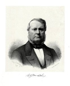 HUA-31845-Portret van WMJ van Dielen geboren 1806 wethouder van Utrecht 1844 1865 overleden 1867 Borstbeeld van voren