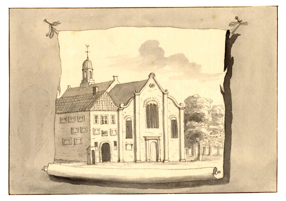 HUA-35037-Gezicht op de Janskerk te Utrecht uit het noordwesten