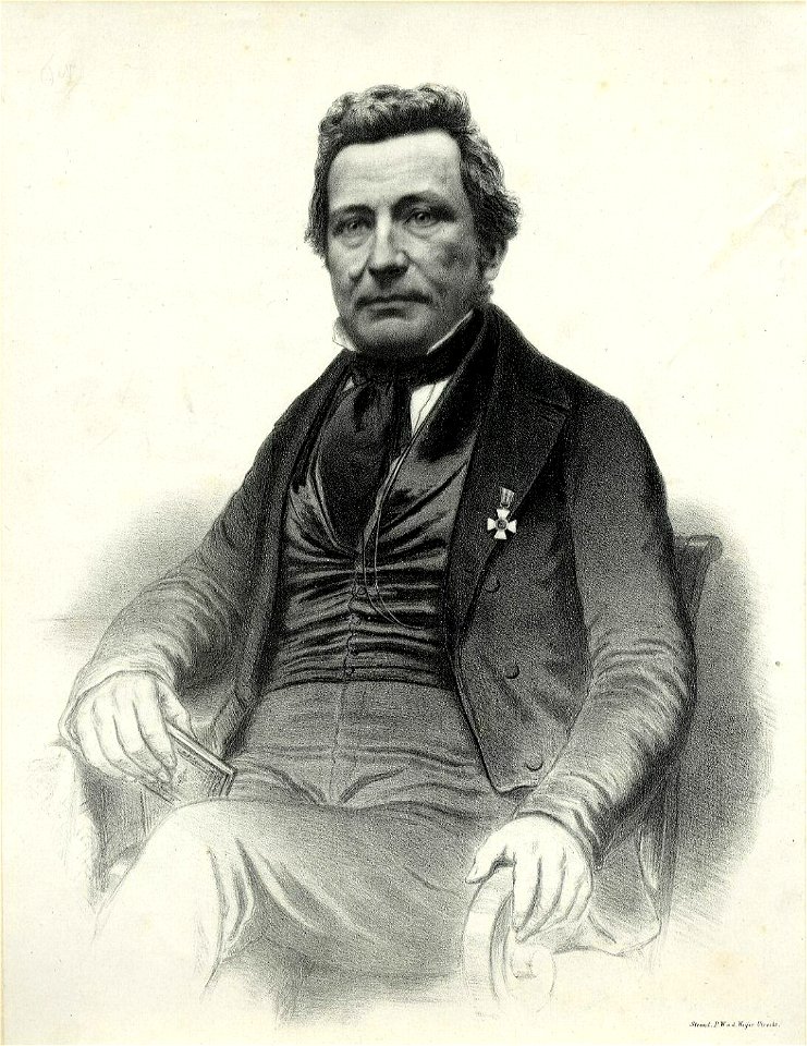 HUA-32091-Portret van Hendrik Mertens Tip geboren Blankenham 1808 inspecteur van het lager onderwijs in de provincie Utrecht overleden Utrecht 21 september 1872