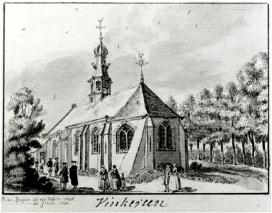HUA-26202-Gezicht op de Nederlands Hervormde kerk te Vinkeveen uit het zuidoosten