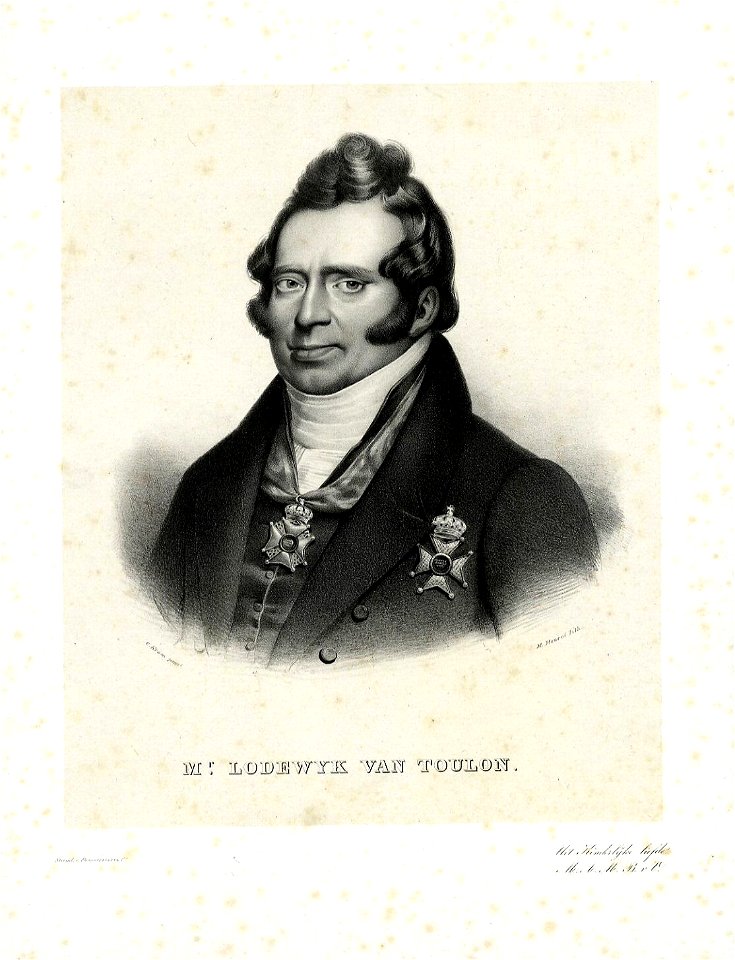 HUA-32092-Portret van Lodewijk van Toulon geboren 1767 gouverneur van de provincie Utrecht overleden 1840 Borstbeeld links