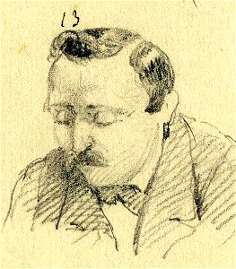 HUA-32160-Portret van mr P VerLoren vanThemaat geboren 1830 advocaat te Utrecht rentmeester generaal van de Ridderlijke Duitsche Orde 1878 1885 secretaris penni