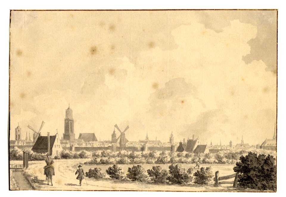 HUA-35003-Gezicht op de stad Utrecht uit het westen