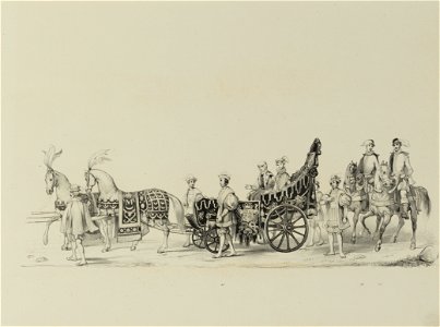 HUA-32611-Achtste gedeelte van de maskerade van de studenten van de Utrechtse hogeschool op 17 juni 1846 voorstellende de intocht van prins Philips II in Utrech