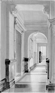 HUA-31415-Interieur van de Universiteitsbibliotheek Wittevrouwenstraat 11 te Utrecht een van de benedengangen