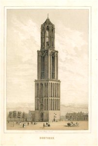 HUA-35279-Gezicht op het Domkerkhof te Utrecht uit het noordoosten met de DomtorenNB In 1860 is de straatnaam Domkerkhof gewijzigd in Domplein