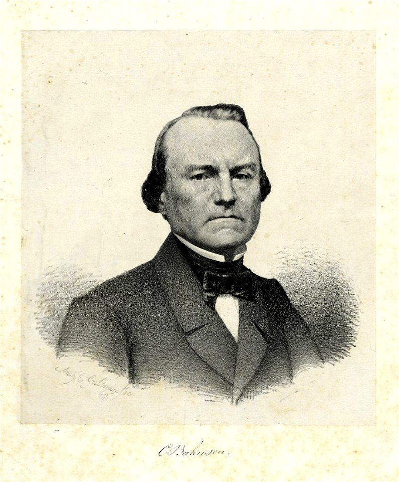 HUA-32283-Portret van Carel Carl Bahnsen ca 1840 apotheker en amateurschilder te Utrecht overl Utrecht 2 febr 1926 Borstbeeld rechts