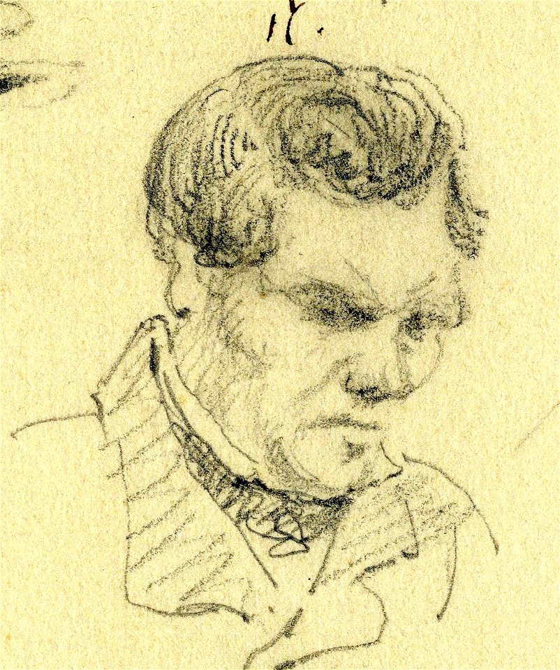 HUA-32164-Portret van Cornelis Willem Hoevenaar sr geboren Utrecht 22 december 1802 beeldend kunstenaar te Utrecht overleden Utrecht 14 juli 1873 Borstbeeld rec