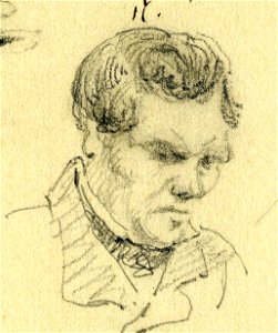 HUA-32164-Portret van Cornelis Willem Hoevenaar sr geboren Utrecht 22 december 1802 beeldend kunstenaar te Utrecht overleden Utrecht 14 juli 1873 Borstbeeld rec