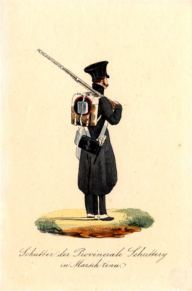 HUA-32495-Afbeelding van het uniform van een schutter van de Utrechtse Provinciale Schutterij