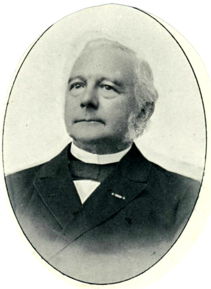 HUA-32123-Portret van GH Lamers geboren 1833 hoogleraar in de theologie aan de Utrechtse universiteit 1883 1902 overleden 1902 Borstbeeld van voren in ovaal