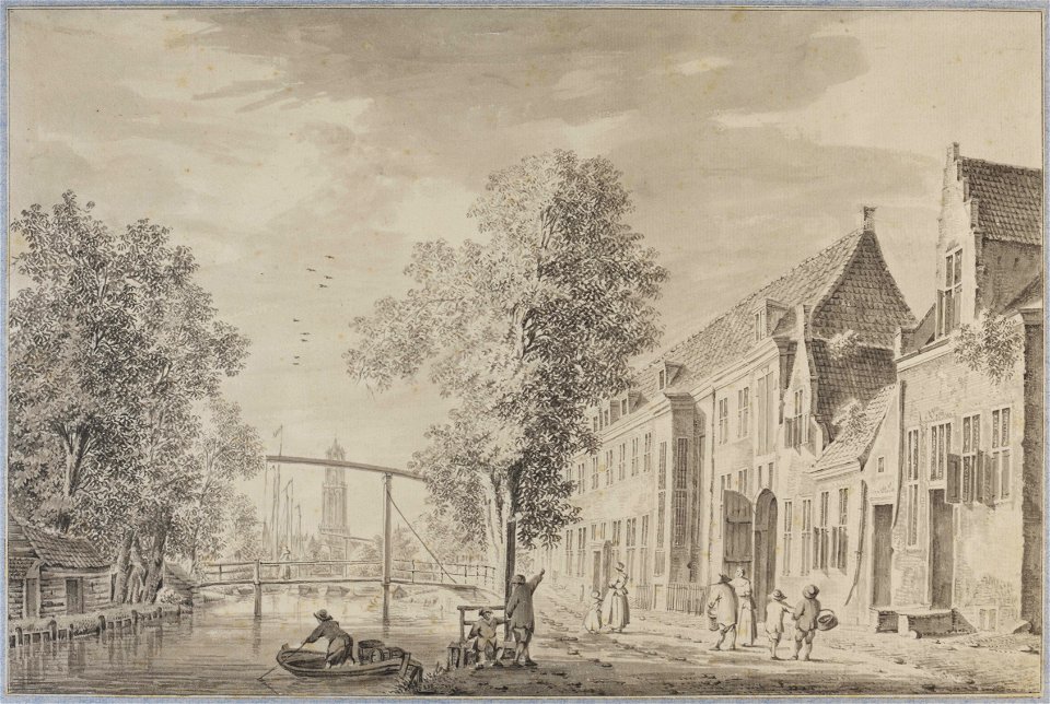 HUA-31368-Gezicht op de Vecht met de Knollenbrug te Utrecht en rechts het huis Zijdebalen aan de Hogenoord