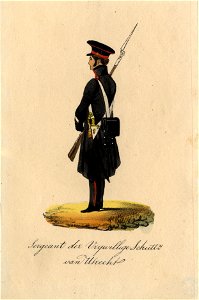 HUA-32487-Afbeelding van het uniform van een sergeant van de Vrijwillige Schutterij van Utrecht