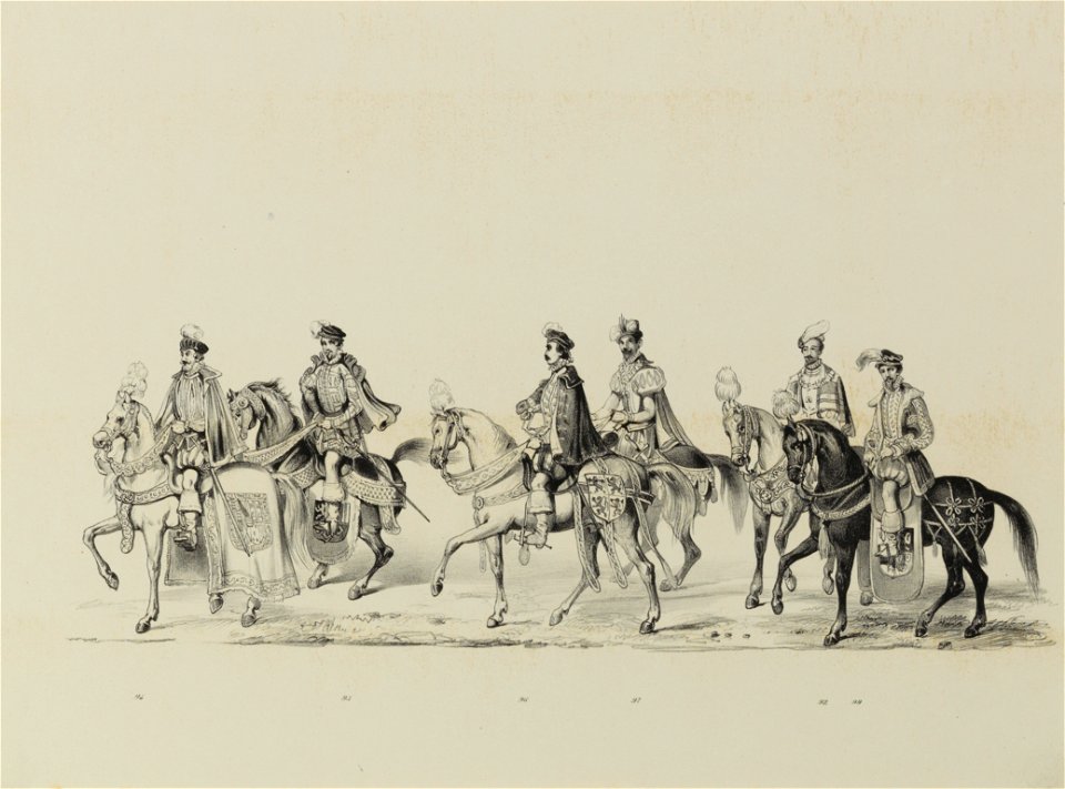 HUA-32620-Achttiende gedeelte van de maskerade van de studenten van de Utrechtse hogeschool op 17 juni 1846 voorstellende de intocht van prins Philips II in Utr