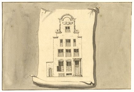 HUA-35115-Afbeelding van de voorgevel van het huis Proeysenburg aan de Oudegracht te UtrechtNB Het huis Proeysenburg heeft sinds 1917 het adres Oudegracht 127
