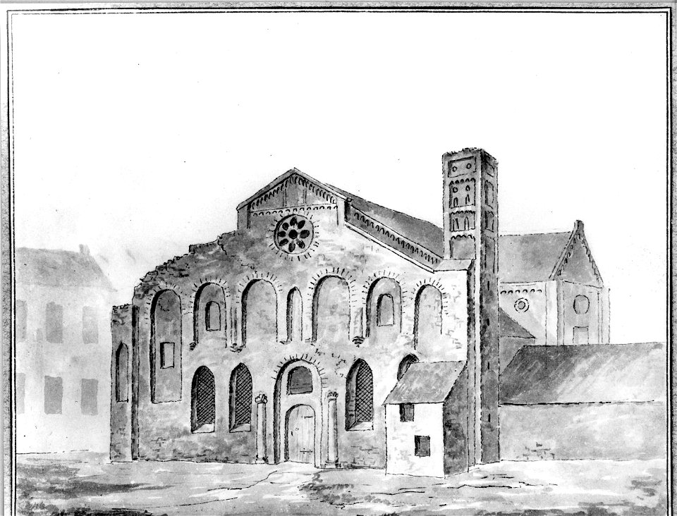 HUA-37279-Gezicht op de Mariakerk te Utrecht uit het zuidwesten