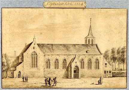 HUA-37504-Gezicht op de Geertekerk aan het Geertekerkhof te Utrecht uit het noordoosten