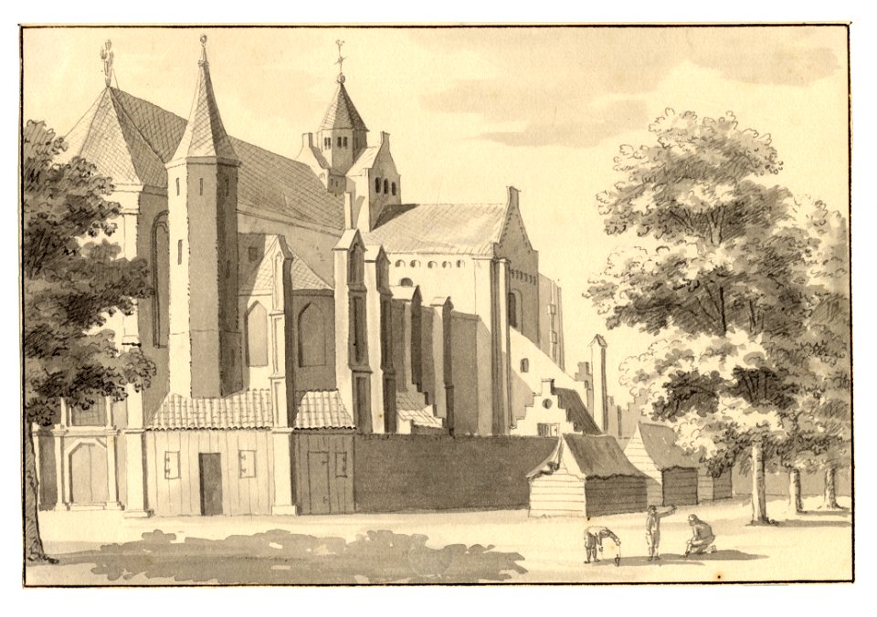 HUA-35039-Gezicht op de Mariakerk te Utrecht uit het noordoosten