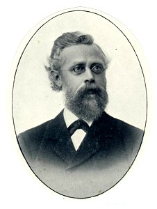 HUA-32124-Portret van SD van Veen geboren 1856 hoogleraar in de theologie aan de Utrechtse universiteit 1896 1924 overleden 1924 Borstbeeld van voren in ovaal