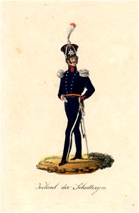 HUA-32476-Afbeelding van het uniform van een kolonel van de Stedelijke Schutterij van Utrecht