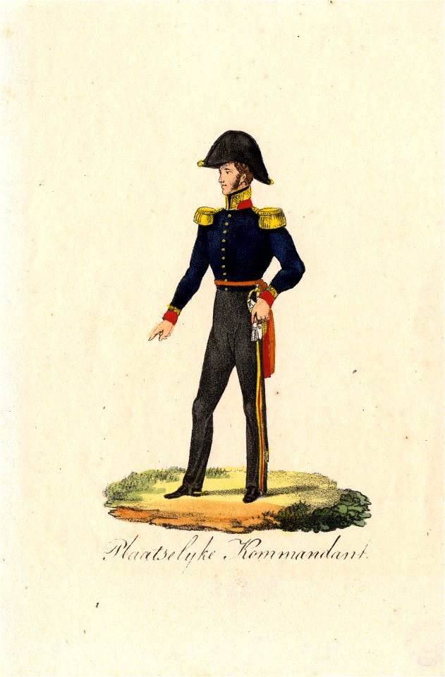 HUA-32496-Afbeelding van het uniform van de plaatselijke commandant
