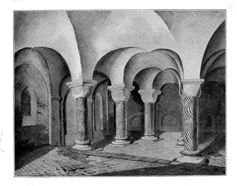 HUA-37169-Interieur van de Pieterskerk te Utrecht de crypte gezien uit het noordoosten